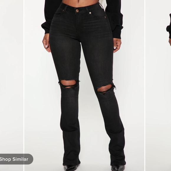 Jessie Mid-rise Distressed Bootcut jeans - Picture 2 of 3